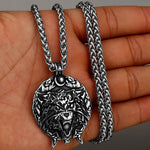 Viking Style Various Wolf Head Runes Unisex Necklace Pendant