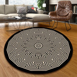 Mandala Bedroom Carpet Children&#39;s Room Floor Mat Non-slip Computer Chair Study Mat Ethnic Style Living Room Round Carpet