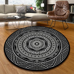 Mandala Bedroom Carpet Children&#39;s Room Floor Mat Non-slip Computer Chair Study Mat Ethnic Style Living Room Round Carpet