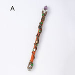 Handmade Natural Healing Crystal Magic Wand Amethyst Clear Quartz