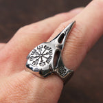 Gothic Crow Skull Ring