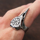 Gothic Crow Skull Ring