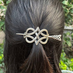 Norse Viking hair clip barrette celtic viking knot wicca vintage Hairpin Wedding Accessories
