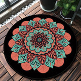 Mandala Bedroom Carpet Children&#39;s Room Floor Mat Non-slip Computer Chair Study Mat Ethnic Style Living Room Round Carpet