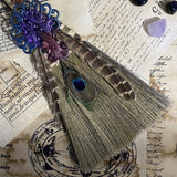 Wicca Broom Crystal Witch Broom Vintage Broom Wizard Diviner Priest Sacrificial Ceremony Expulsion Props Halloween Home Decor