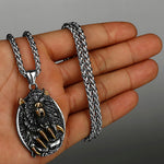 Viking Style Various Wolf Head Runes Unisex Necklace Pendant