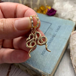 Boho Vintage Personality Snake Gemstone Drop Earrings Women Fashion Creative Jewelry Earrings Party Gifts Anniversary Jewelry