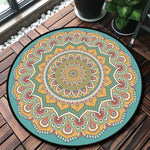 Mandala Bedroom Carpet Children&#39;s Room Floor Mat Non-slip Computer Chair Study Mat Ethnic Style Living Room Round Carpet