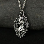 Silver Raven and Skull Raven Pendant Skull Necklace Wicca Skull Raven Pendant Crow Witchcraft Accessories Gift