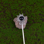 Silver Witch Hairstick Crescent Moon Goddess Sword Hairpin Wiccan Gothic Jewelry For Women Pagan Wicthcraft
