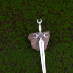 Silver Witch Hairstick Crescent Moon Goddess Sword Hairpin Wiccan Gothic Jewelry For Women Pagan Wicthcraft