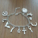 Silver Witches Anklet with Bells on to cleanse the path you walk.
