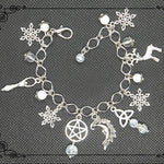 Silver Witches Anklet with Bells on to cleanse the path you walk.