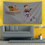 Skull Cartoon Tapestry Kawaii Room Decor Tapestry Wall Hanging Witchcraft Boho Decor Tapestry  Wall Decor