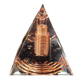Spiral Copper Wire Orgonite Pyramid Obsidian Orgone Healing Energy Yoga Meditation Ornament - Jewelry Findings &amp; Components