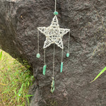 Star pendant 6 natural crystals real quartz amethyst citrine rose quartz witch decoration Magic Protection Banish Evil Home Paga