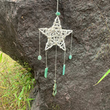 Star pendant 6 natural crystals real quartz amethyst citrine rose quartz witch decoration Magic Protection Banish Evil Home Paga