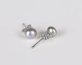 Sterling Silver Turquoise Stud Earrings, Lapis lazuli earrings, Moonstone studs earrings,White pearl earrings