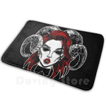 Succubus Carpet Mat Rug Cushion Soft Succubus Girls Red Hair Gothic Punk Punk Fashion Goth Red Black Pretty Cute