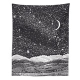 Sun Moon Tapestry Wall Hanging Stars Space Psychedelic Black and White Wall Tapestry Wall Tapestry for Bedroom Home Wall Décor
