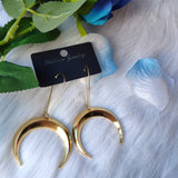 The Golden Color Moonbeam Earrings Witch Creativity Punk Minimalism