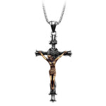 Cross Halloween Skeleton Head Necklace Flying Dragon Angel Skull Axe Bullet Anchor Cross Pendant Necklace Men's And Women's Accessories Titanium Steel Personality Necklace,