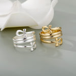 Egyptian Double Coil Ankh Cross Rings For Women Jewelry Stainless Steel Ring Africa Egypt Finger Ring Wedding Party Gift