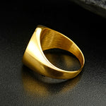 Valily Jewelry Mens Ring Simple Design Compass Ring Gold Stainless Steel Fashion Black Band Rings For Women Men Navigator Rings - Rings