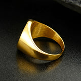 Valily Jewelry Mens Ring Simple Design Compass Ring Gold Stainless Steel Fashion Black Band Rings For Women Men Navigator Rings - Rings