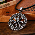 New Magicun Viking~Vintage Aegishjalmur Rune Pendant Necklace Men Women Viking Necklace