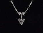 Vintage Celtics Knot Trinity Pendant Necklace Pagan Jewelry