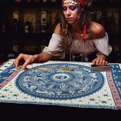 Vintage Constellation Table Cloth Professional Astrology Tarot Divination Card Tablecloth