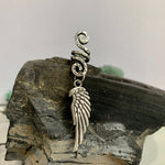 Vintage Viking Spiral Hair Braid Moon Pentagram Sun Angel Wing Skull Emblem Hair Bead Jewelry