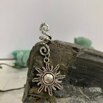 Vintage Viking Spiral Hair Braid Moon Pentagram Sun Angel Wing Skull Emblem Hair Bead Jewelry