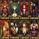 Western Witch Tarot Card Pattern Blanket Tapestry Wall Hanging  Witchcraft Psychedelic Decor Moon Sun Flower Mandela Divination  Wall Decor