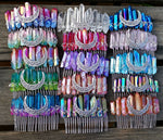 Wicca  Raw Natural Crystal Moon Mermaid Hair Comb Witchcraft Accessories Bridal Party Decoration Gift