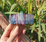 Wicca  Raw Natural Crystal Moon Mermaid Hair Comb Witchcraft Accessories Bridal Party Decoration Gift