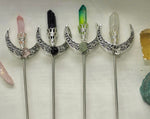 Wicca Moon Birth Crystal Hairpin Witch Colorful Quartz Hair Stick Bridesmaid Party Jewelry  Jewelry Gift FZ-10