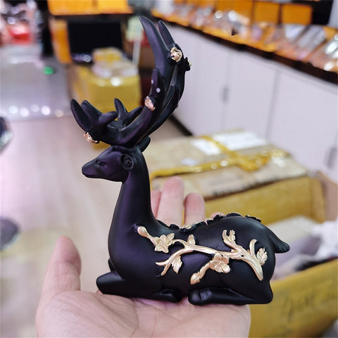 Wind Chimes Elk Sika Deer Crystal Ball Resin Base Shpere Display Stand Creative Crafts Gift Room Decor Suitable for 3-5cm Ball