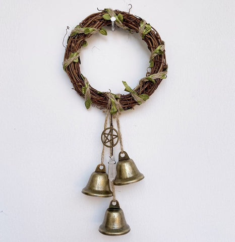 Witch Bells Pentagram Migic Windows Hanging Occult Decor Banish Evil Home Decoration