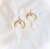Witch Crescent Moon Crystal Quartz Dangle Earring Celestial Witch Jewelry Pagan Gift