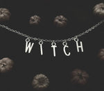 Witch Letter Statement Necklace Magic Mysterious Necklace Wiccan Craft