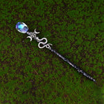 Witch Magic Wand Pagan Triple Crescent Moon Snake Fairy Wands