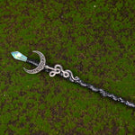 Witch Magic Wand Pagan Triple Crescent Moon Snake Fairy Wands