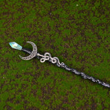 Witch Magic Wand Pagan Triple Crescent Moon Snake Fairy Wands