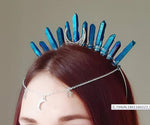 Magic Wicca~Witch Raw crystal bride crystal hair accessories headband Crystal crown witch moon hair accessories party wedding gift