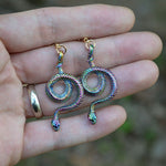 Witch Serpent Snake Earrings Goddess Spirit Gothic Jewelry Witchy Earrings
