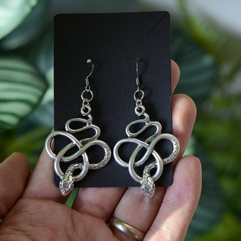 Witch Serpent Snake Earrings Goddess Spirit Gothic Jewelry Witchy Earrings