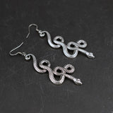 Witch Snake Drop Earrings Gothic Serpent Earrings Pagan Ear Jewelry Wicca Gift for women