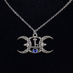 Witch Triple Moon necklace Crescent Moon Pendant Necklace Pagan Gothic Jewelry